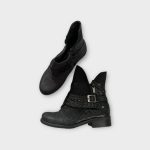 Bélélt bőr bokacsizma - 36 (ÚJ)