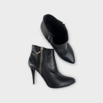 Bélelt női bőr bokacsizma - 38,5