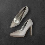 Ezüst színű női cipő - 38 (ÚJ)