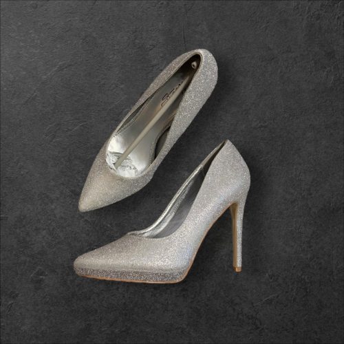 Ezüst színű női cipő - 38 (ÚJ)