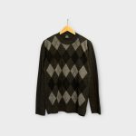 Rombuszos férfi pulóver - L