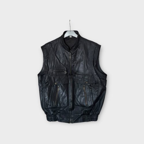 Férfi bőrmellény - L