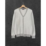 Csíkos férfi kardigán - M