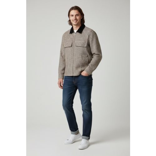 H&M kockás férfi dzseki - M