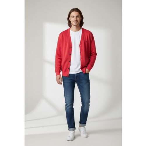 Club JU pamut férfi kardigán - L