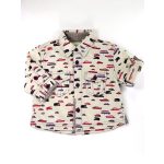 Drapp autós roll-up ujjú ing