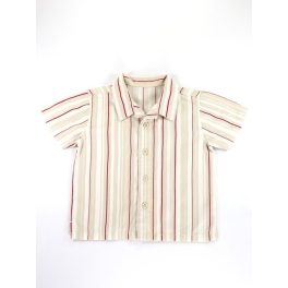 Fehér- drapp-piros csíkos ing