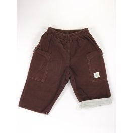 Micimackós bélelt barna kordnadrág
