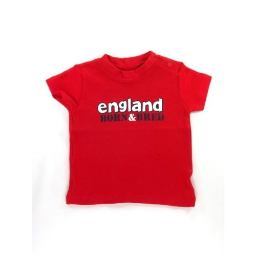 Piros England feliratos póló