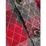 Bordó-szürke kockás ing