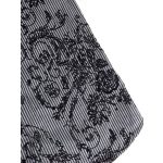 Fekete csíkos-virágos ing