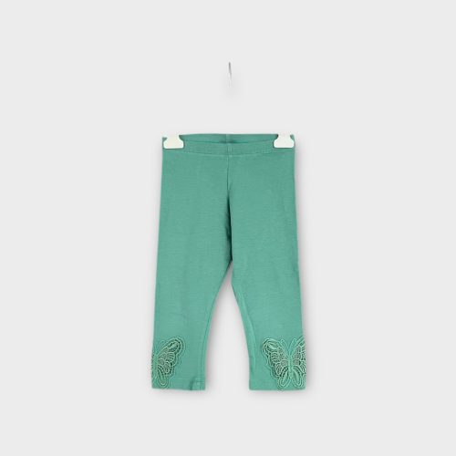 Zöld kislány capri leggings - 128