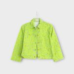 Virágos lányka farmerdzseki - 140