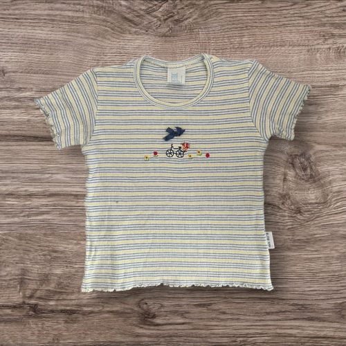 Bordázott anyagú kislány póló - 98