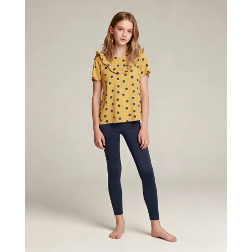 F&F pöttyös lányka póló - 164 (ÚJ)