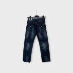 Sötétkék lányka farmernadrág - 128-134 (ÚJ)