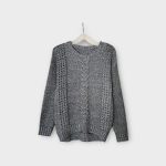 Nutmeg csillogós szürke pulóver - 134-140