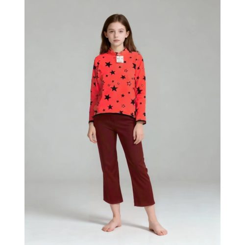 C&A csillagos lányka polár pulóver - 146-152 (ÚJ)