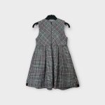 Kockás kislány ruha gyöngyökkel - 104