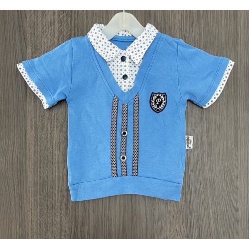 Kék színű kisfiú póló - 74