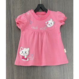 Rövidujjú cicás kislány felső - 74