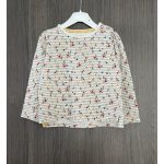 Tu csíkos-virágos kislány felső - 74-80