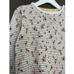 Tu csíkos-virágos kislány felső - 74-80