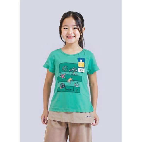 Lupilu tengeri mintás kislány póló - 86-92 (ÚJ)