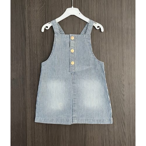 F&F csíkos kislány farmerruha - 74