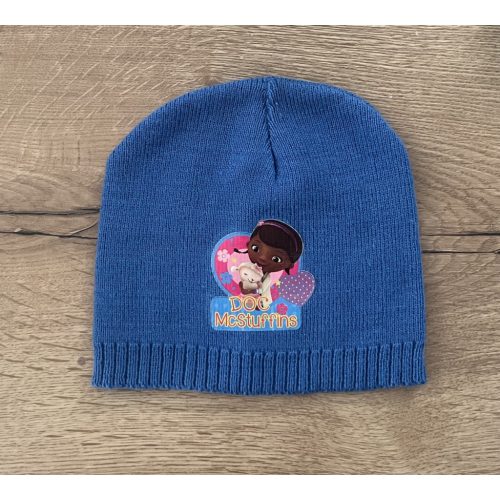 Dr. Plüssi finomkötött kislány sapka - 3-5 év (ÚJ)