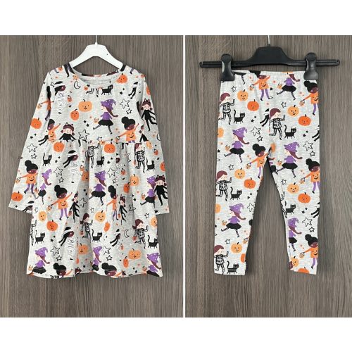 Tu Halloween mintás kislány szett - 98-104 (ÚJ)