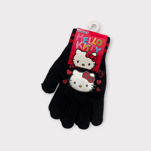 Hello Kitty fekete kesztyű (ÚJ)