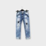 Szaggatott lányka farmernadrág - 140