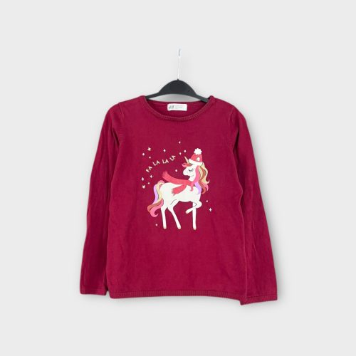 H&M unikornisos lányka pulóver - 134-140