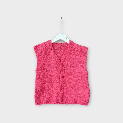 Kötött kislány mellény - 98