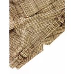 Barna kockás rövidnadrág (140)