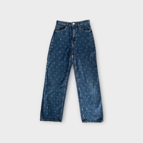 H&M szivecskés lányka wide-leg farmernadrág - 158