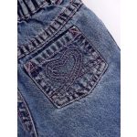 Hímzett-szíves farmernadrág