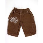 Kakaóbarna virághímzett nadrág