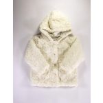 Törtfehér műszőrme-kabát