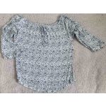 Fekete-fehér apró virágos blúz - 36