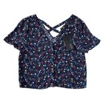 Stradivarius virágos blúz - S (ÚJ)