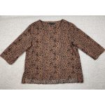 M&S barna mintás blúz - 40