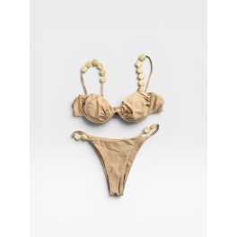 Pezsgő színű bikini szett - M (ÚJ)