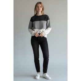 New Look színblokkos pulóver - S