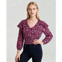 Bershka virágos női blúz - XS (ÚJ)