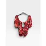 H&M virágos női top - L (ÚJ)