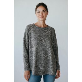 Nutmeg leopárdmintás pulóver - S