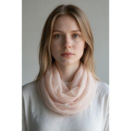 Rózsaszín női körsál