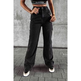 Olavoga 'Deiven' wide-leg farmernadrág - L (ÚJ)